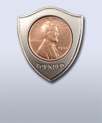Football Pins: Cap Pin with Genuine Penny from San Francisco 49ers
